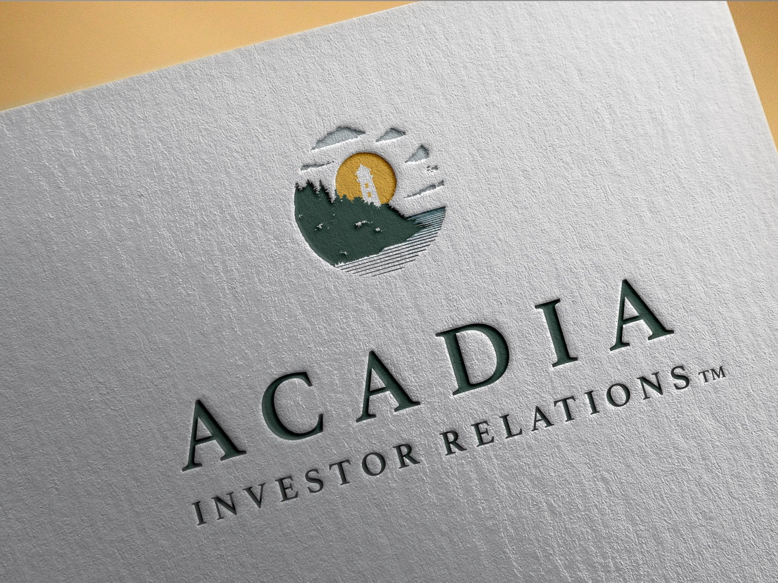 Acadia Logo Letterpress