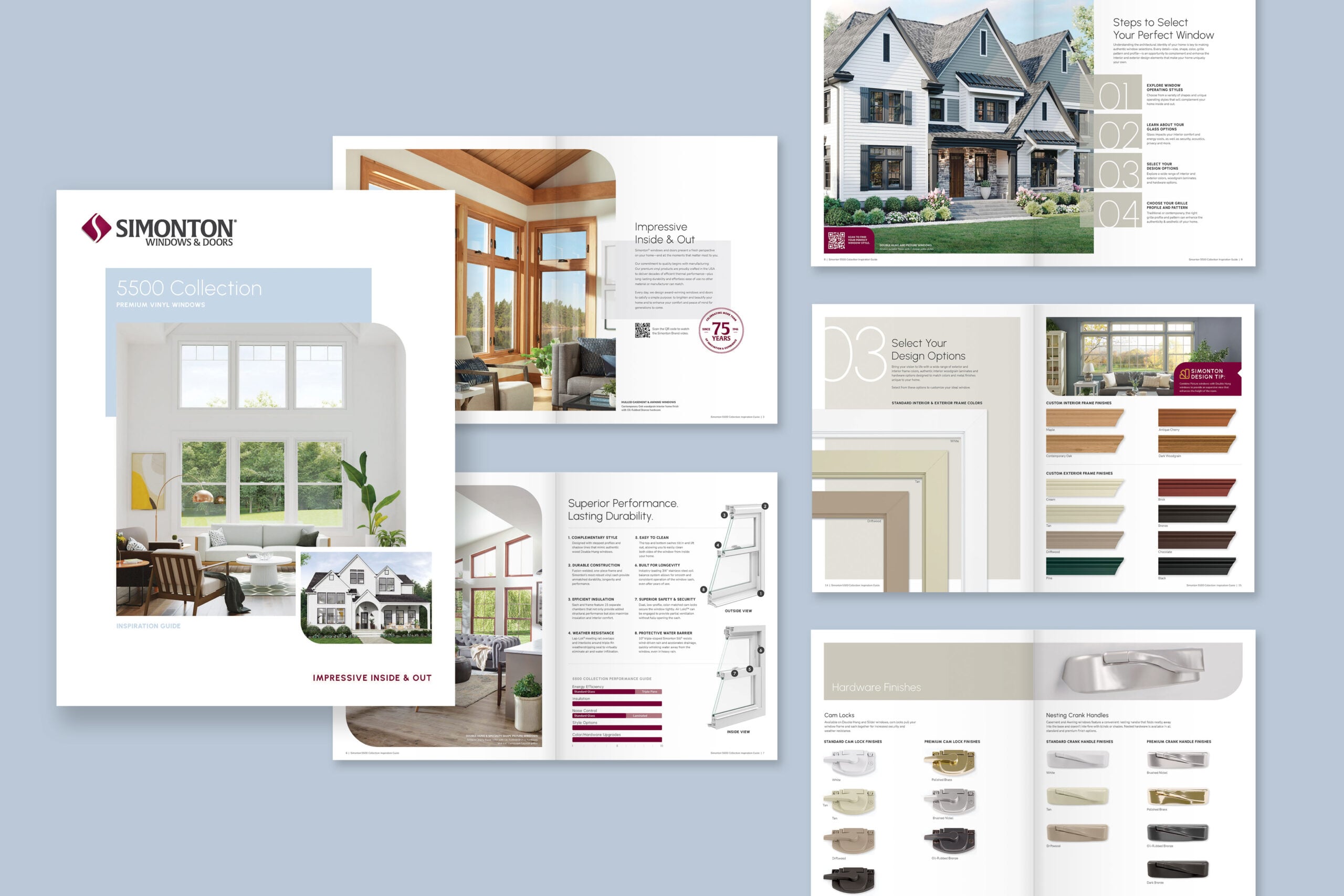 Simonton Brand Evolution Brochure Mockup of Cover & Interior Pages