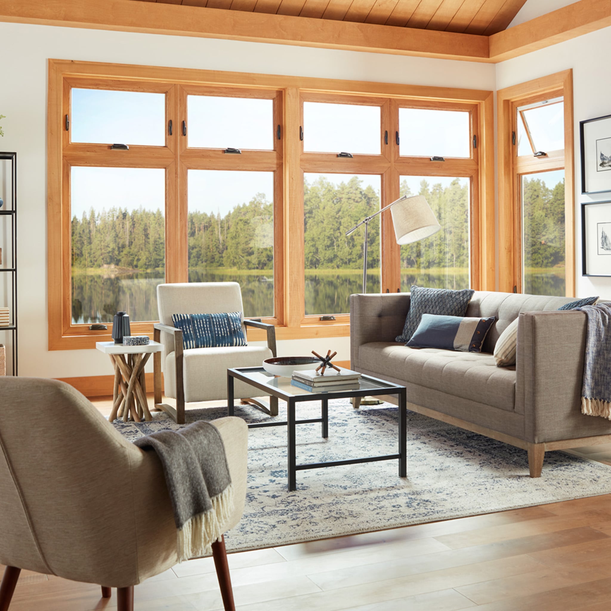 Thumbnail Showing Living Room with Large Windows and Sunshine