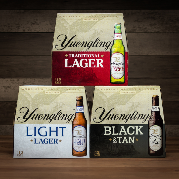 bailey brand consulting yuengling thumbnail with 3 beer bottle cases stacked in a pyramid formation