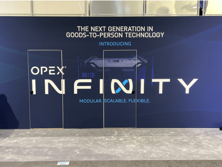 Bailey Brand Consulting OPEX Infinity Launch Booth MODEX Back with Design Shown