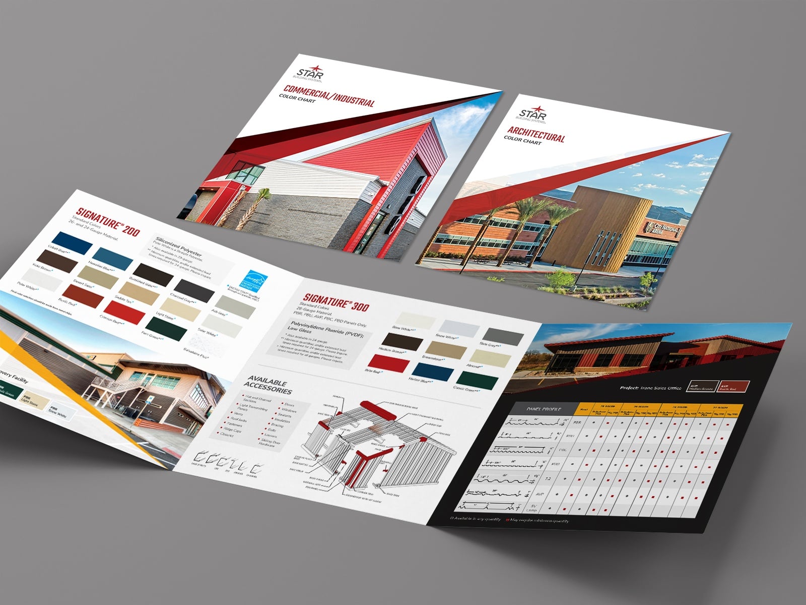 Star Building Systems company brochure highlighting the visual brand system